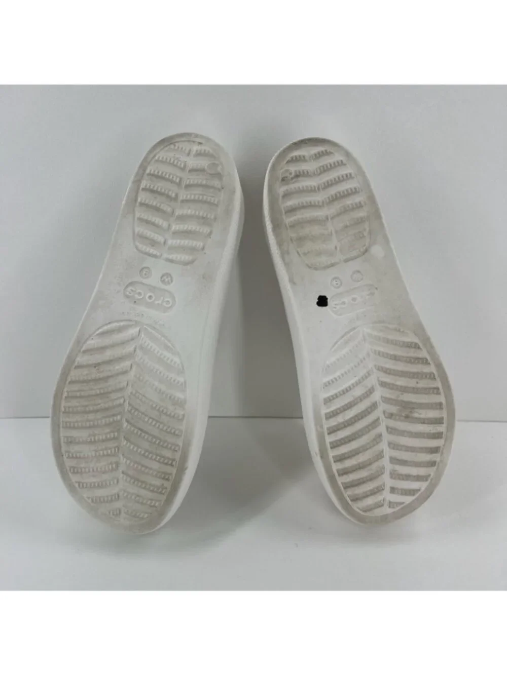 Crocs Classic Platform Slide Sandals Women US 9 Lightweight Chunky Slip On White